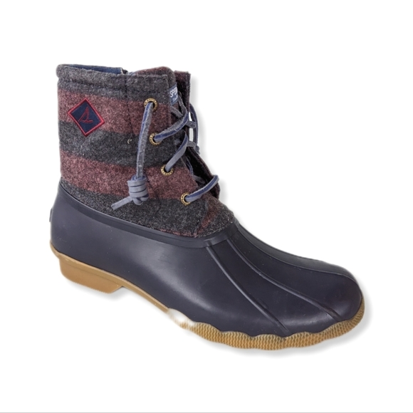 sperry duck boots women navy